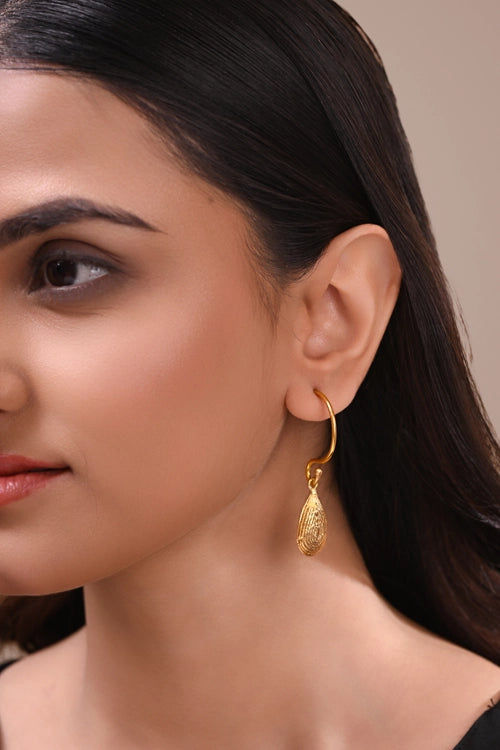 Miharu Noor Dokra Teardrop Earrings