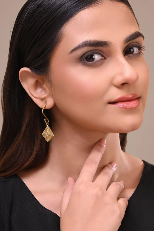 Miharu Noor Dokra Teardrop Earrings