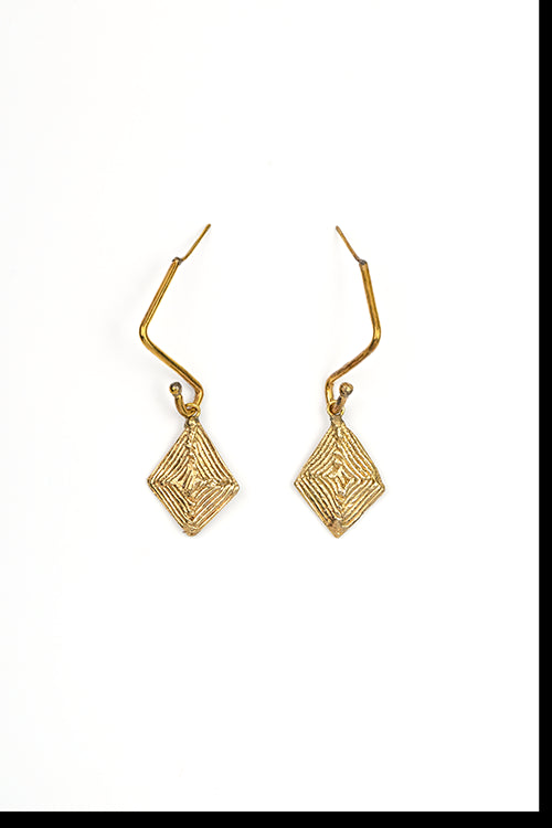 Miharu Noor Dokra Teardrop Earrings