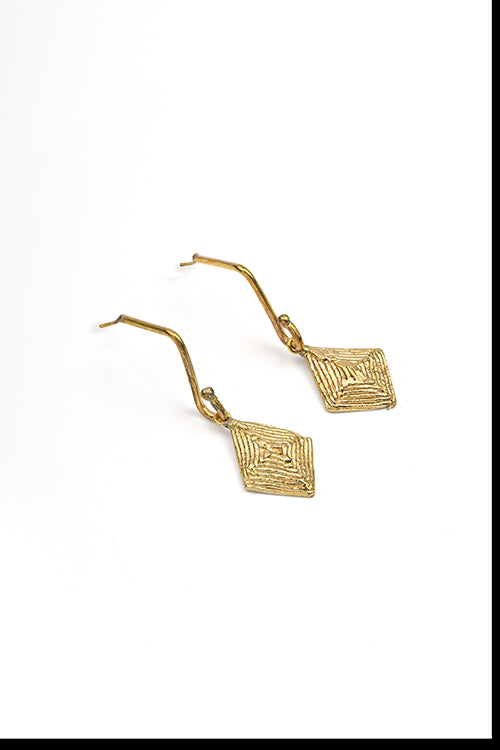 Miharu Noor Dokra Teardrop Earrings