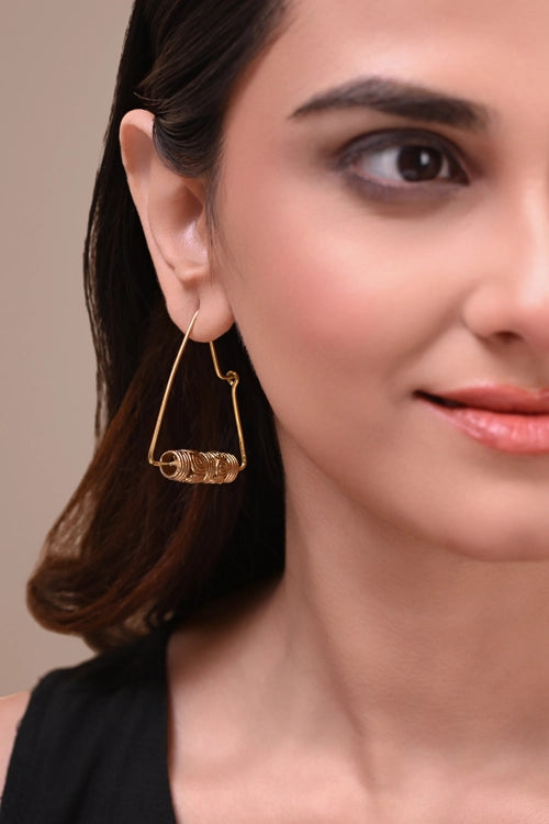 Miharu Inaya Dokra Triangle Hoops