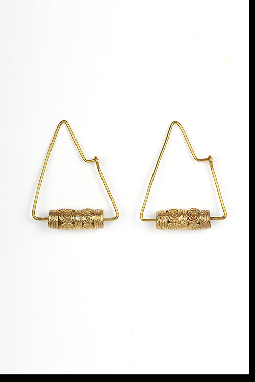 Miharu Inaya Dokra Triangle Hoops