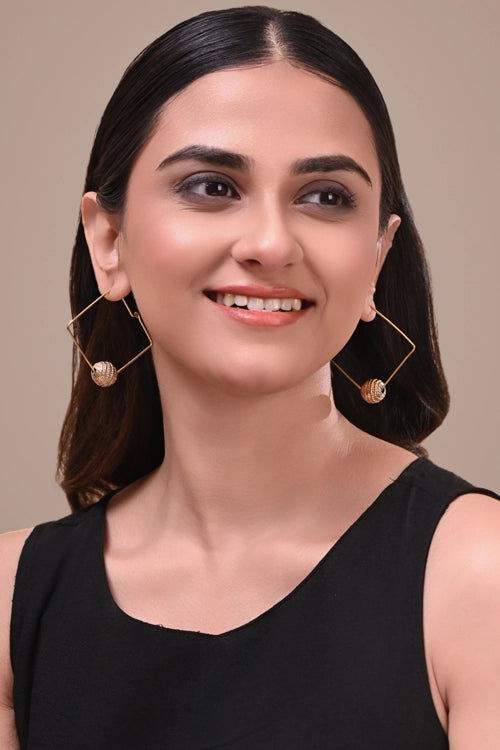 Miharu Noor Contemporary Brass Earrings