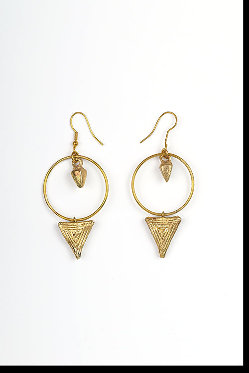 Miharu Prisha Golden Dhokra Earrings