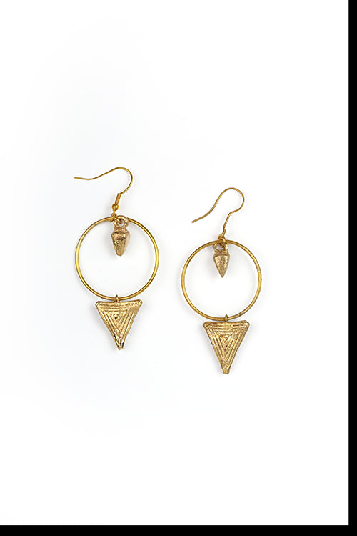 Miharu Prisha Golden Dhokra Earrings
