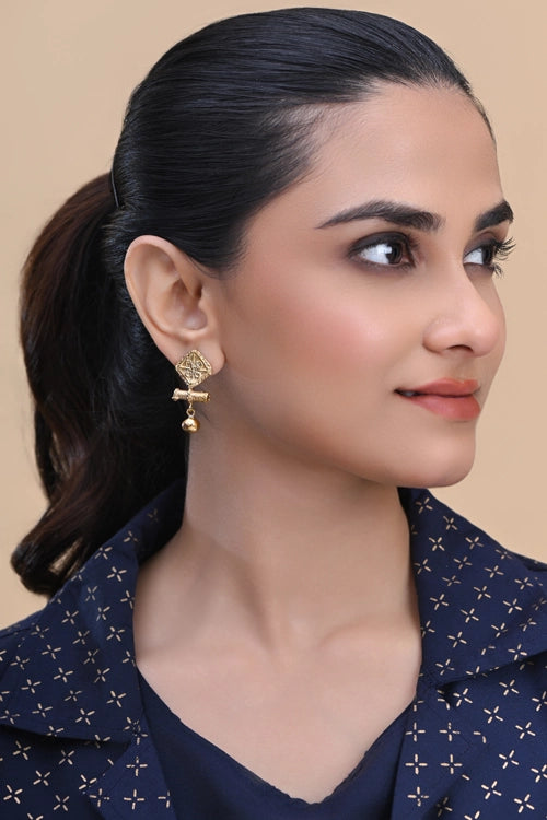 Miharu Rajvika Heritage Dokra Earrings