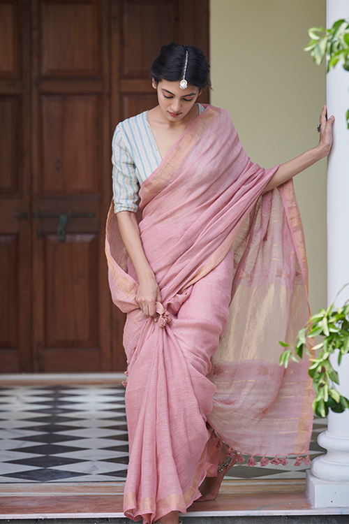 Dressfolk Durga Linen Saree