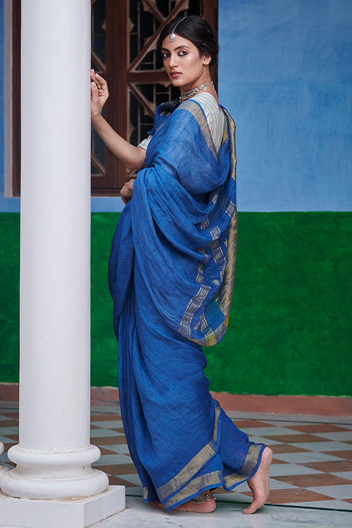 Dressfolk Binodini Linen Saree