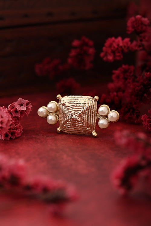 Miharu Dhokra Square Adjustable Finger Rings