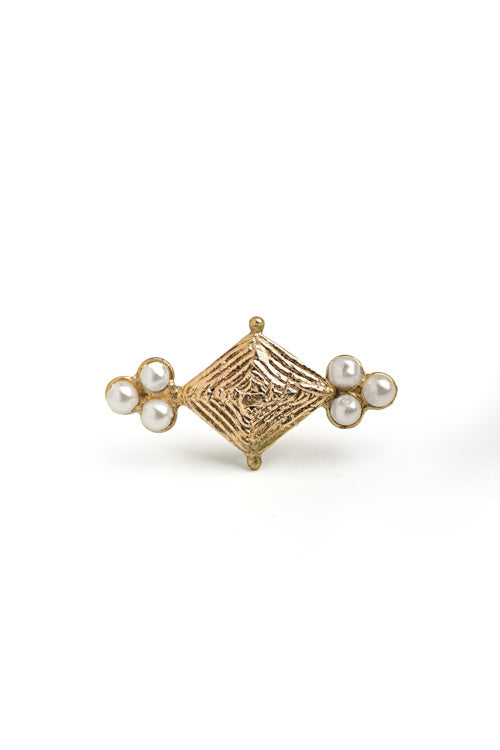 Miharu Dhokra Rhombus Adjustable Finger Rings