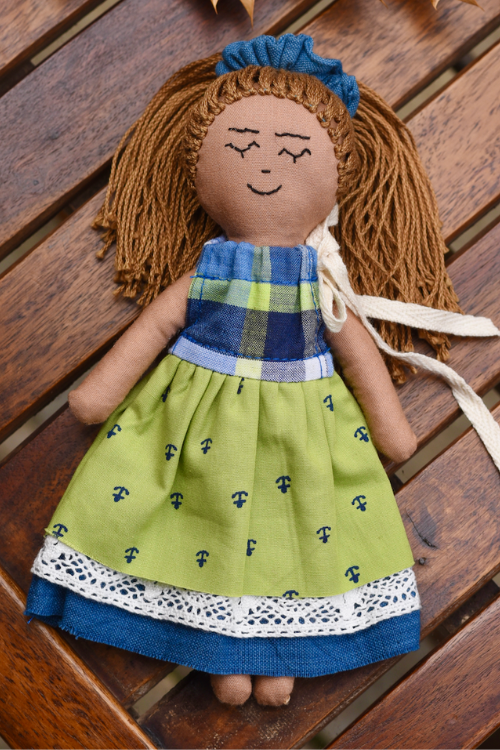 The Good Gift, Doll Set, Charu, Hand Sewing, Cotton, Toy