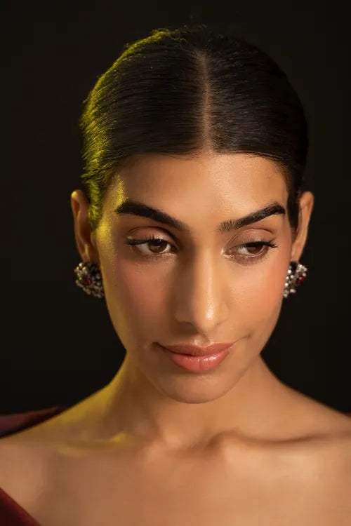 TICH Pure Silver Traditional Maharashtrian Earrings - Pushpak