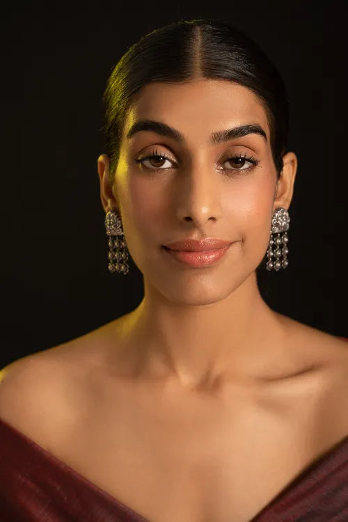 TICH Pure Silver Traditional Maharashtrian Earrings - Bakuli
