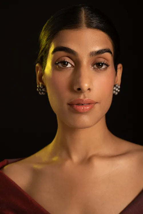 TICH Pure Silver Traditional Maharashtrian Earrings - Ashtapaillumani Kusum
