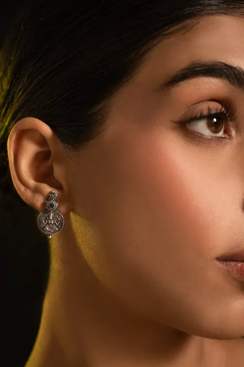 TICH Pure Silver Traditional Maharashtrian Earrings - Kusum Laxmi