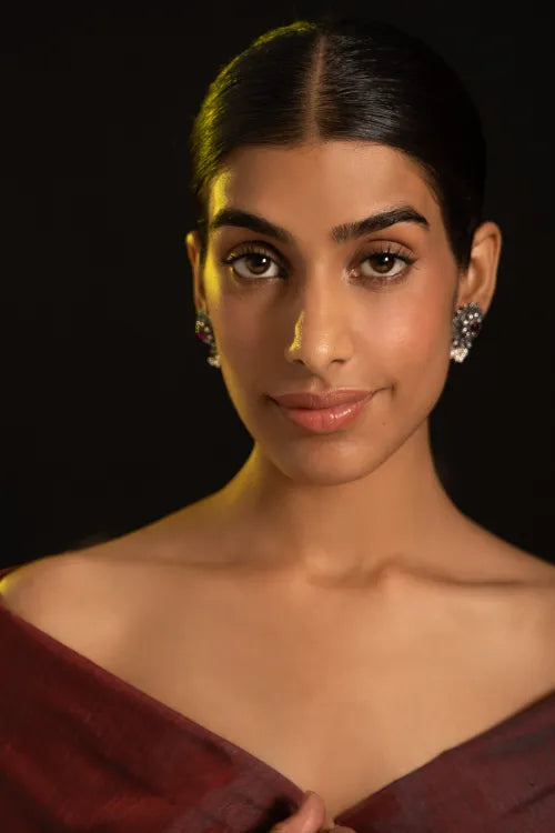 TICH Pure Silver Traditional Maharashtrian Earrings - Kusum Roop