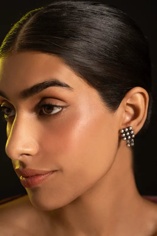 TICH Pure Silver Traditional Maharashtrian Earrings - Navalata