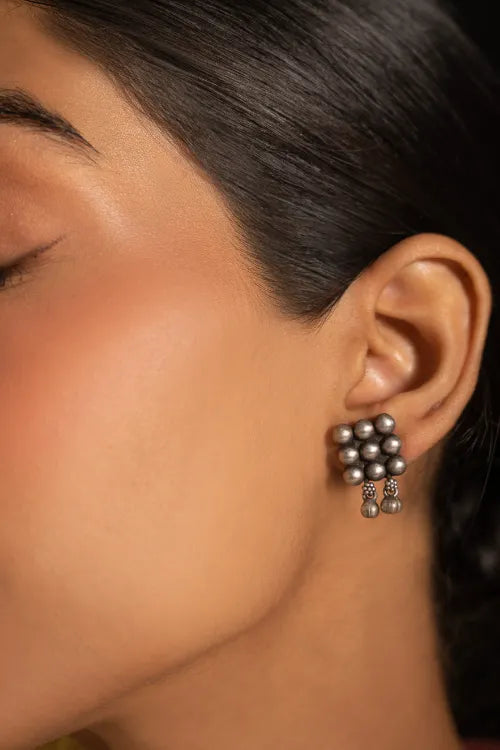 TICH Pure Silver Traditional Maharashtrian Earrings - Navalata