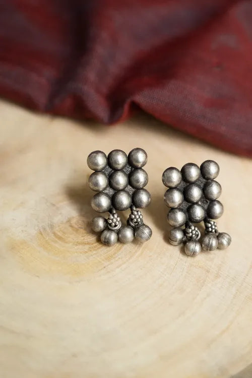 TICH Pure Silver Traditional Maharashtrian Earrings - Navalata