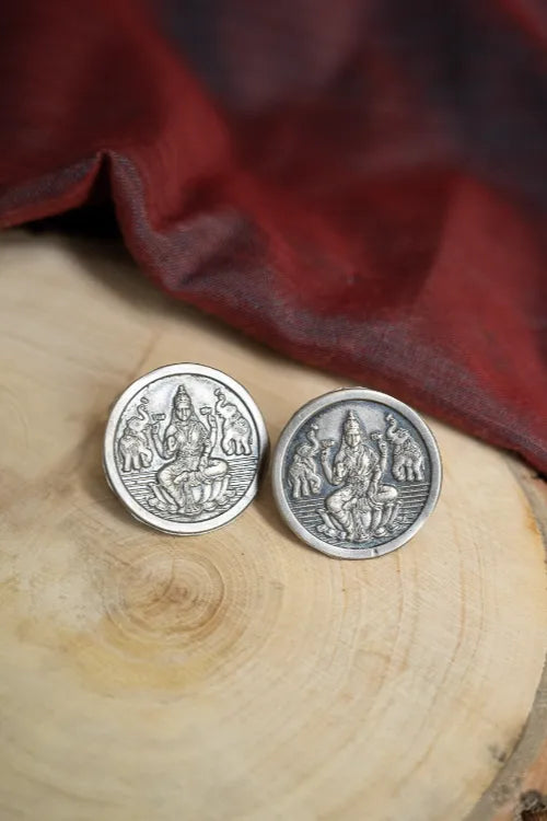 TICH Pure Silver Traditional Maharashtrian Earrings - Mohar