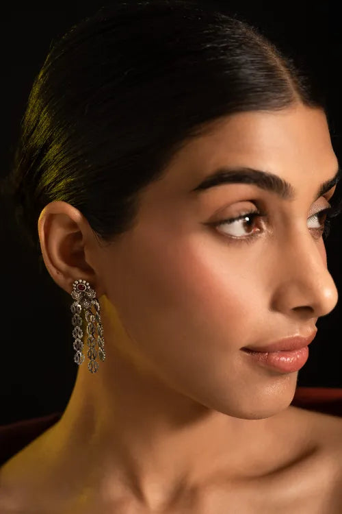 TICH Pure Silver Traditional Maharashtrian Earrings - Pohehaar