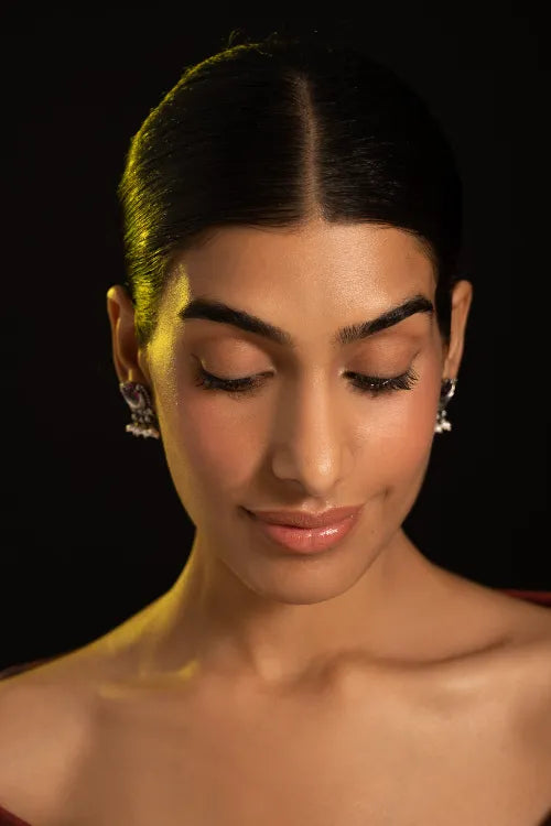 TICH Pure Silver Traditional Maharashtrian Earrings - Chandreshi