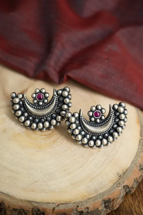 TICH Pure Silver Traditional Maharashtrian Earrings - Akarshini
