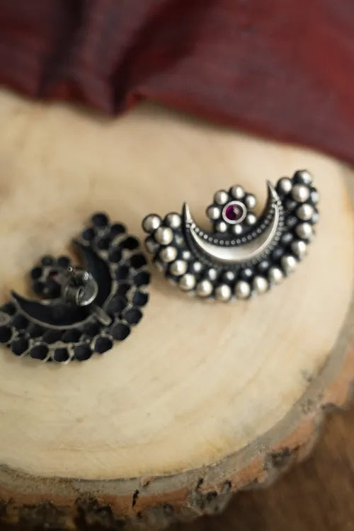 TICH Pure Silver Traditional Maharashtrian Earrings - Akarshini