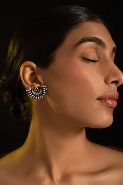 TICH Pure Silver Traditional Maharashtrian Earrings - Soma'S Crest