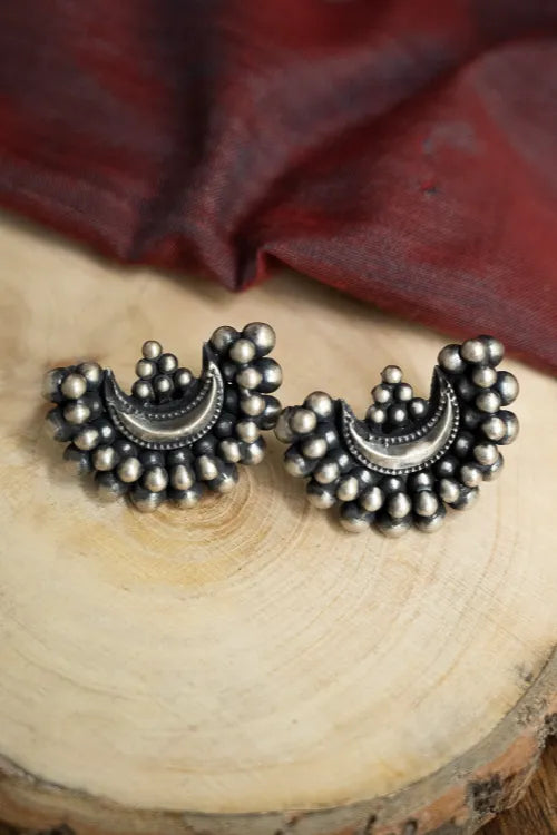 TICH Pure Silver Traditional Maharashtrian Earrings - Soma'S Crest