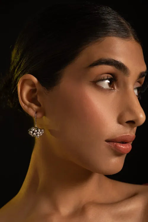 TICH Pure Silver Traditional Maharashtrian Earrings - Vali