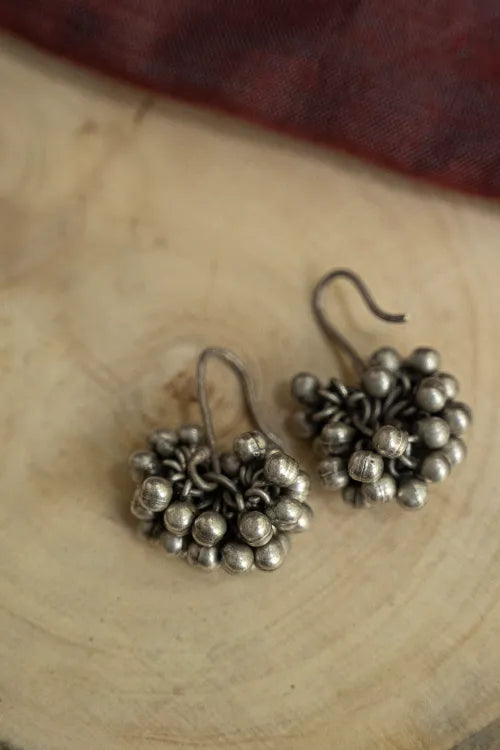 TICH Pure Silver Traditional Maharashtrian Earrings - Vali