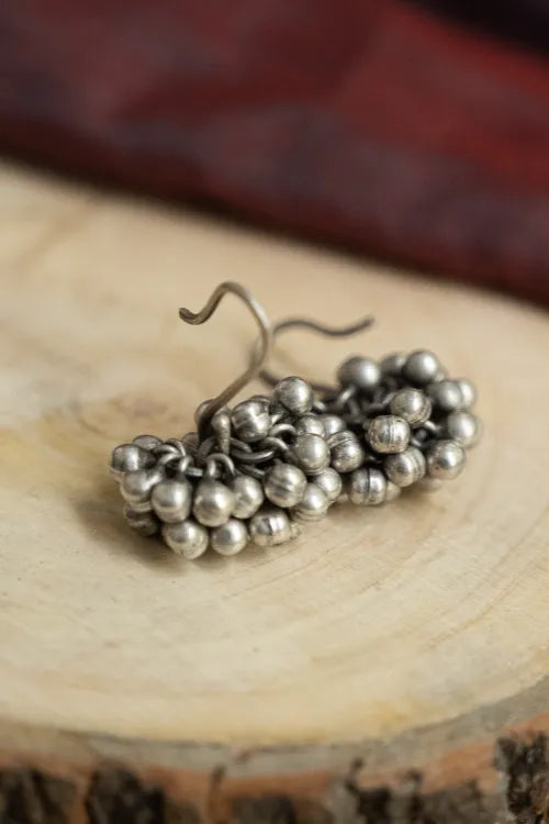 TICH Pure Silver Traditional Maharashtrian Earrings - Vali
