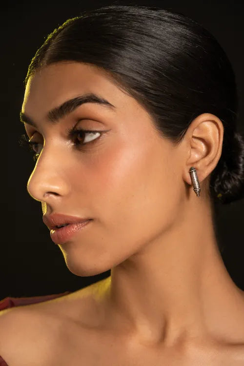 TICH Pure Silver Traditional Maharashtrian Earrings - Vilasini Studs
