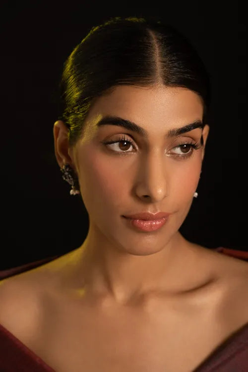 TICH Pure Silver Traditional Maharashtrian Earrings - Gauri Studs