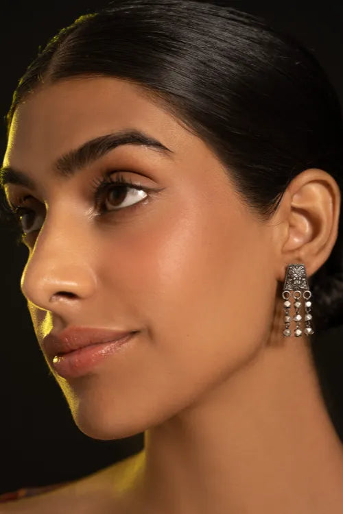 TICH Pure Silver Traditional Maharashtrian Earrings - Mohanmal