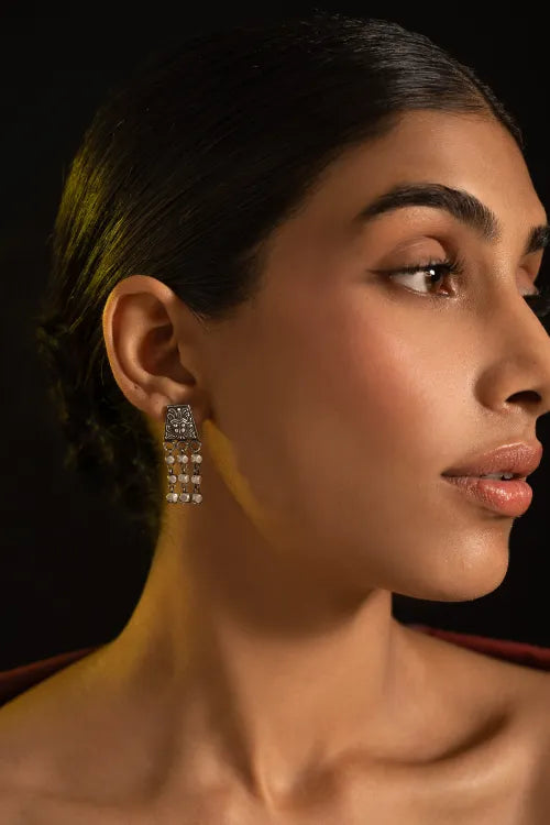 TICH Pure Silver Traditional Maharashtrian Earrings - Mohanmal
