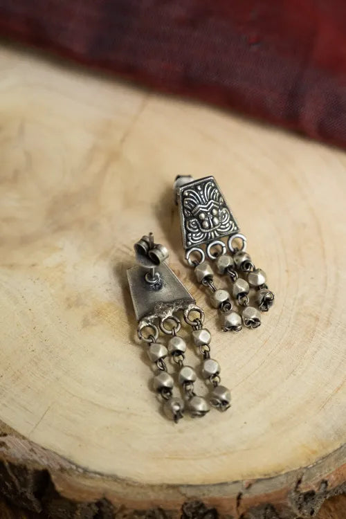 TICH Pure Silver Traditional Maharashtrian Earrings - Mohanmal