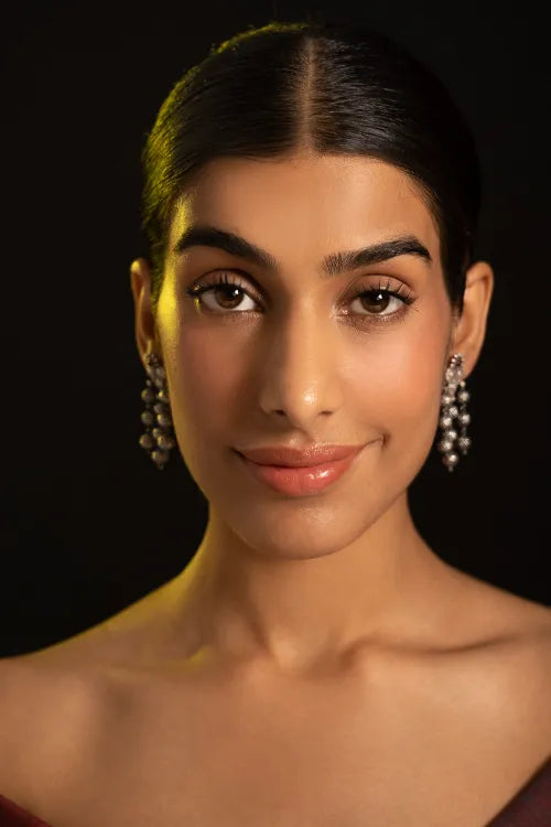 TICH Pure Silver Traditional Maharashtrian Earrings - Tri-Ashtapaillumani
