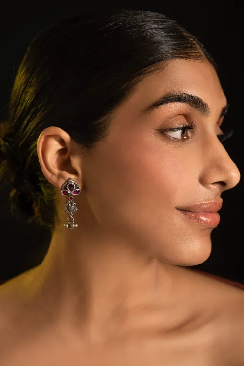 TICH Pure Silver Traditional Maharashtrian Earrings - Shan?Khpushpi