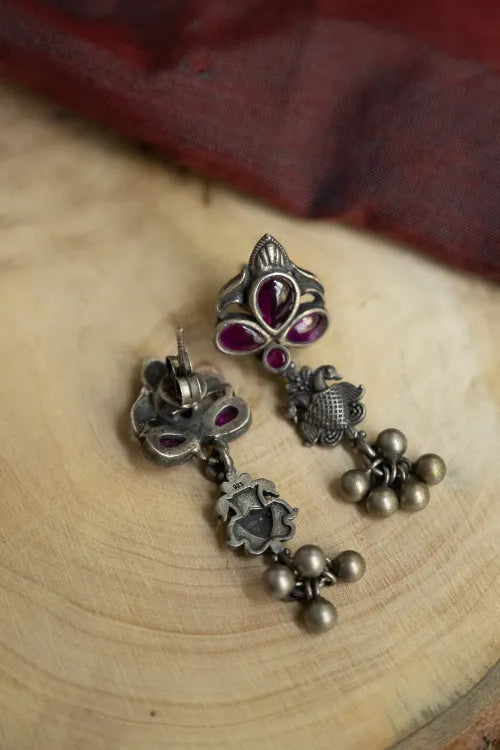 TICH Pure Silver Traditional Maharashtrian Earrings - Shan?Khpushpi