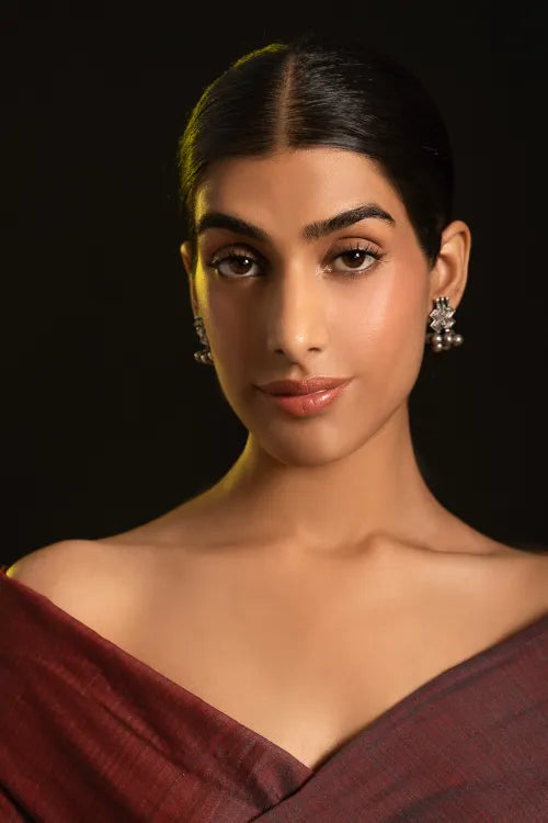 TICH Pure Silver Traditional Maharashtrian Earrings - Leher Studs