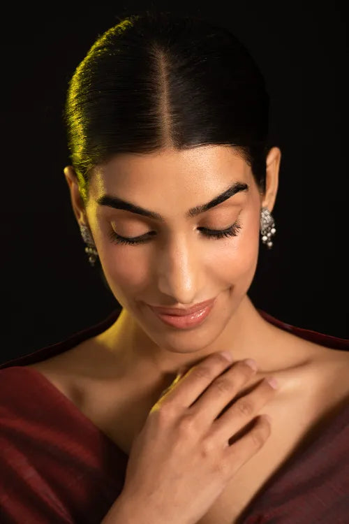 TICH Pure Silver Traditional Maharashtrian Earrings - Mohanmal Studs