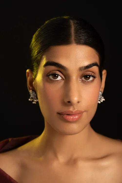 TICH Pure Silver Traditional Maharashtrian Earrings - Kamalini Studs