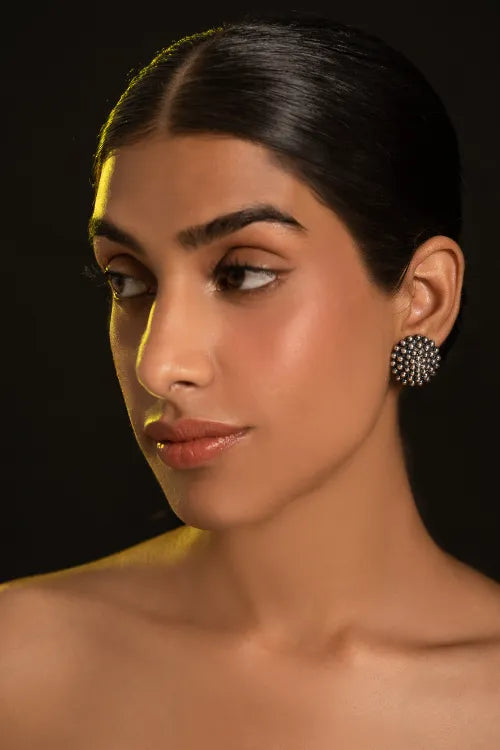 TICH Pure Silver Traditional Maharashtrian Earrings -  Kusum Moti