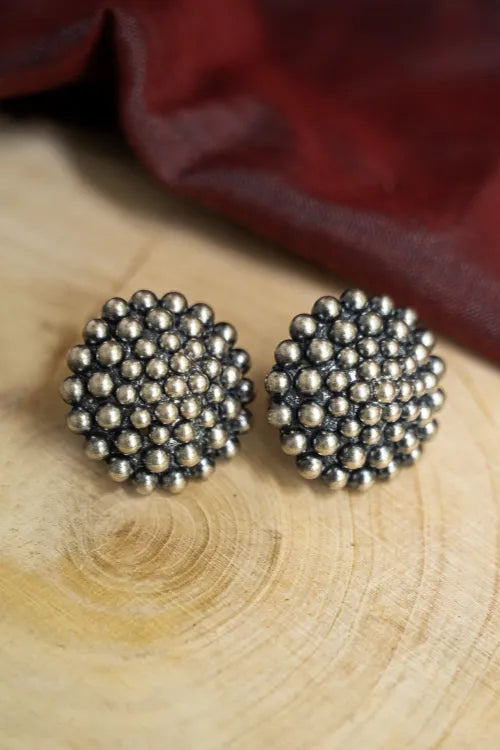 TICH Pure Silver Traditional Maharashtrian Earrings -  Kusum Moti
