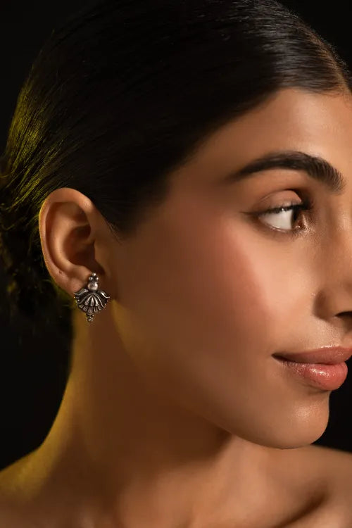 TICH Pure Silver Traditional Maharashtrian Earrings - Taratamya