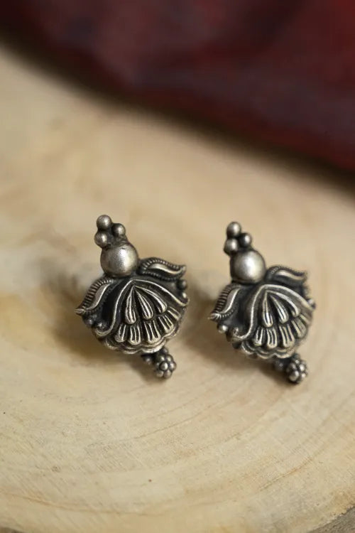 TICH Pure Silver Traditional Maharashtrian Earrings - Taratamya