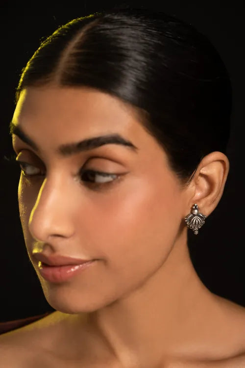 TICH Pure Silver Traditional Maharashtrian Earrings - Taratamya