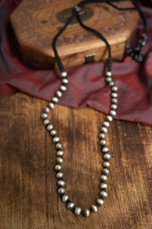 TICH Pure Silver Traditional Maharashtrian Neckpiece - Golmani Saar